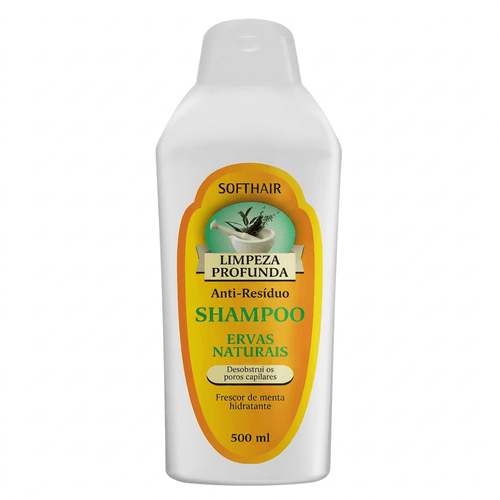 Shampoo Soft Hair Ervas Naturais Limpeza Profunda 500ml