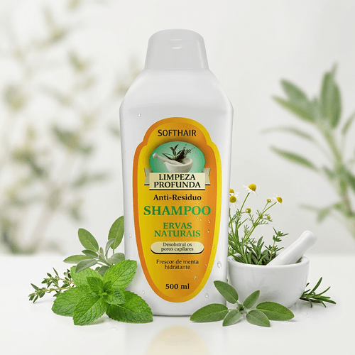 Shampoo Soft Hair Ervas Naturais Limpeza Profunda 500ml