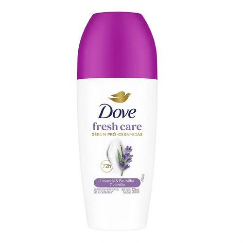 Desodorante Roll-On Feminino Dove Fresh Care Lavanda e Baunilha 50ml