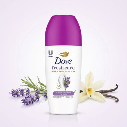 Desodorante Roll-On Feminino Dove Fresh Care Lavanda e Baunilha 50ml