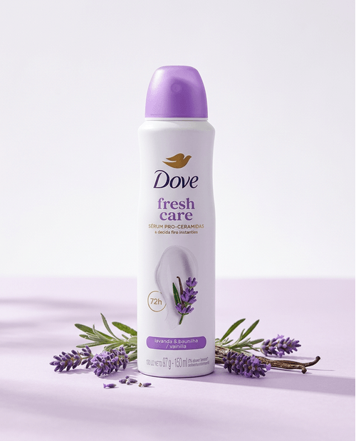 Desodorante Aerosol Feminino Dove Fresh Care Lavanda e Baunilha 150ml