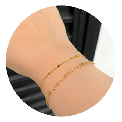 Pulseira Adulta Perfur Cor Dourado 1 Unidade