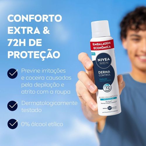 Desodorante Aerosol Masculino Nivea Derma Control Defende 200ml