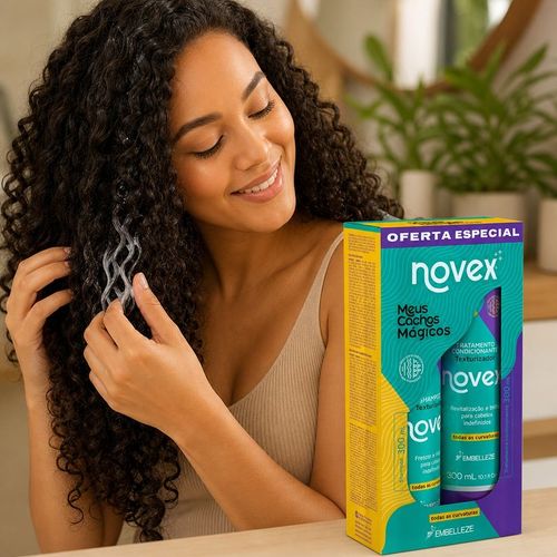 Kit Novex Meus Cachos Mágicos Shampoo 300ml + Condicionador 300ml