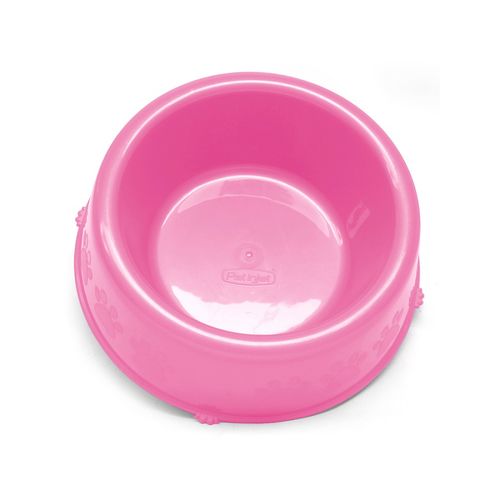 Comedouro Pet Patinhas Filhotes Rosa 300ml