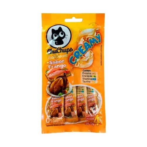 Petisco Cremoso para Gatos Gatex Chuchups Frango Sachê 15g