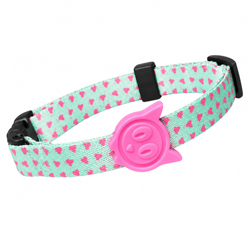 Coleira mais cat flamingo 10mm 40cm