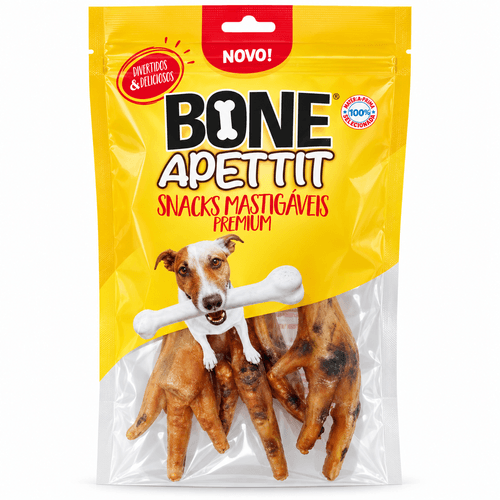 Snacks Mastigáveis Bone Apettit Pé de Frango 3 Unidades