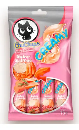 Pestico Cremoso para Gatos Gatex Chuchups Salmão 15g