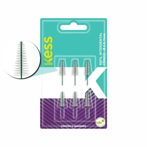 Refil Interdental Kess Cônico 6 Unidades
