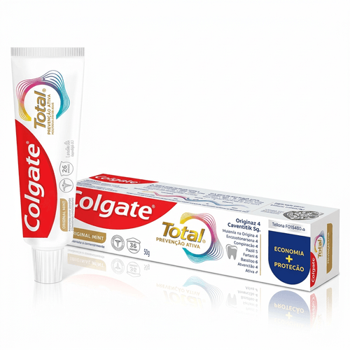 Creme Dental Colgate Total Prevenção Ativa Original Mint 50g
