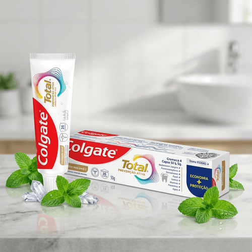 Creme Dental Colgate Total Prevenção Ativa Original Mint 50g
