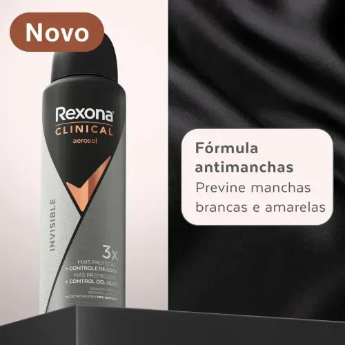 Desodorante Aerosol Masculino Rexona Clinical Invisible 150ml