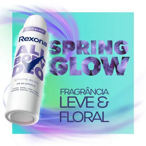 Desodorante Aerosol Rexona All Body Deo Spring Glow 150ml