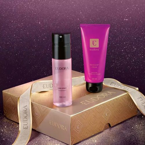 Kit Eudora Indulgent Creme Hidratante 100ml + Body Spray 100ml