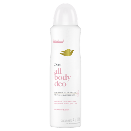 Desodorante Aerosol Dove All Body Raspberry e Rose 150ml