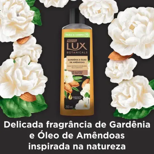 Sabonete Líquido Lux Botanicals Gardênia e Óleo de Amêndoas 250ml