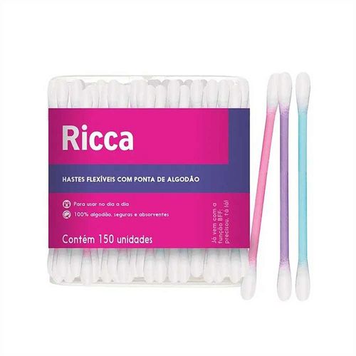 Hastes Flexíveis Ricca 150 Unidades