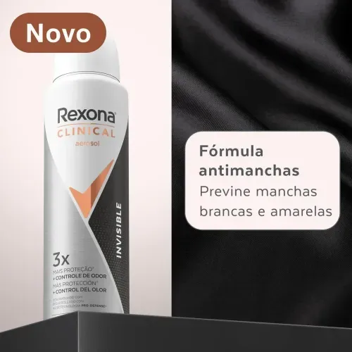 Desodorante Aerosol Feminino Rexona Clinical Invisible 150ml