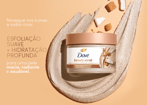 Sabonete Esfoliante Líquido Dove Beauty Scrub Coco e Açúcar Mascavo 280g