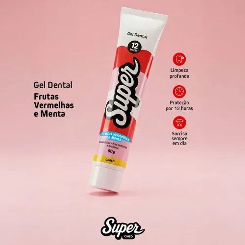 Creme Dental Cimed 12 Horas Frutas Vermelhas 90g