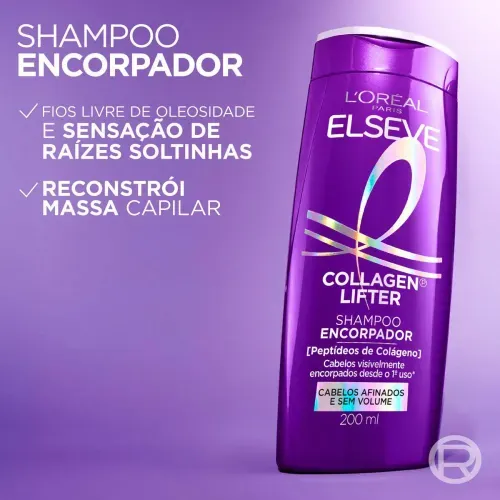 Shampoo Elseve Encorpador Colágeno Lifter 200ml