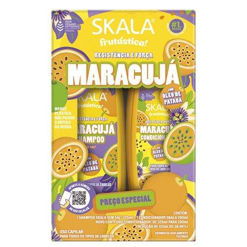 Kit Skala Frutástica Maracujá Shampoo 325ml + Condicionador 200ml