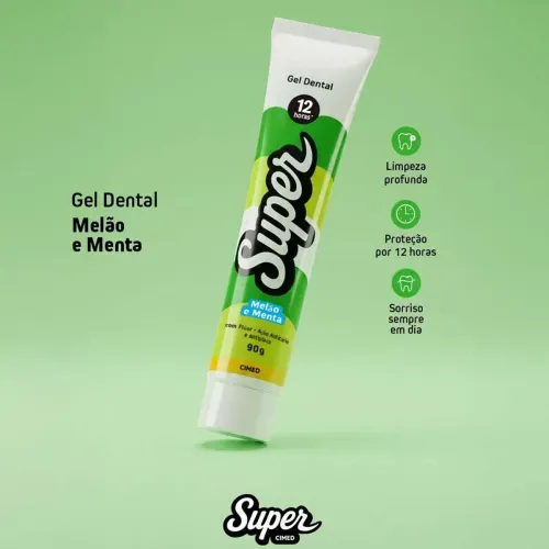 Creme Dental Cimed 12 Horas Melão e Menta 90g