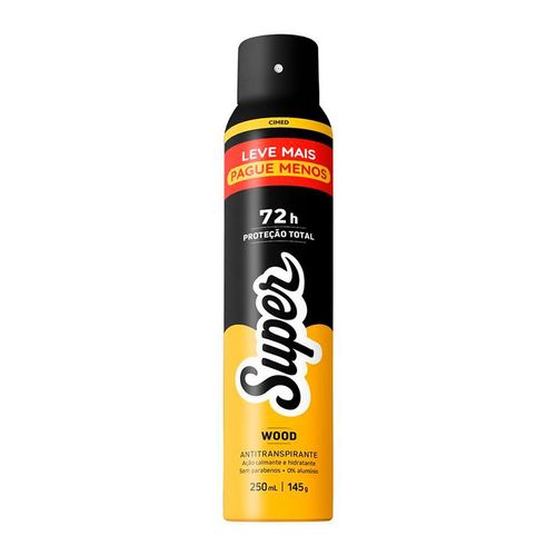 Desodorante Aerosol Masculino Cimed Super Wood 250ml