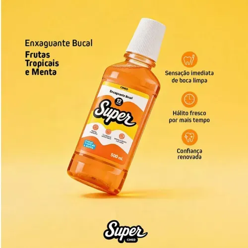 Enxaguante Bucal Cimed 12h Frutas Tropicais 500ml