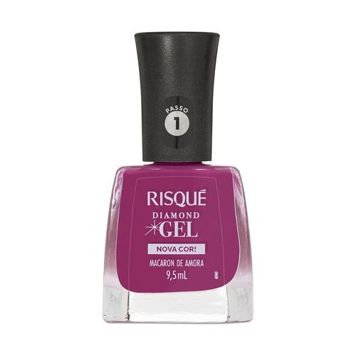 Esmalte Risqué Diamond Gel Cor Macaron de Amora 9,5ml