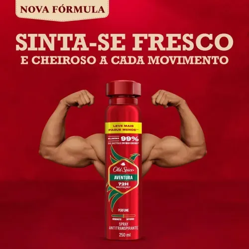 Desodorante Aerosol Masculino Old Spice Aventura 250ml