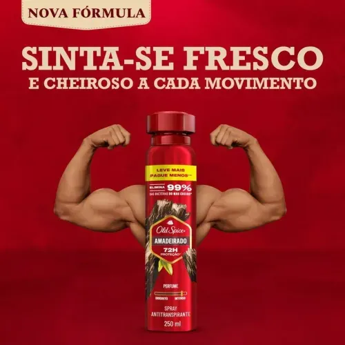 Desodorante Aerosol Masculino Old Spice Amadeirado 250ml