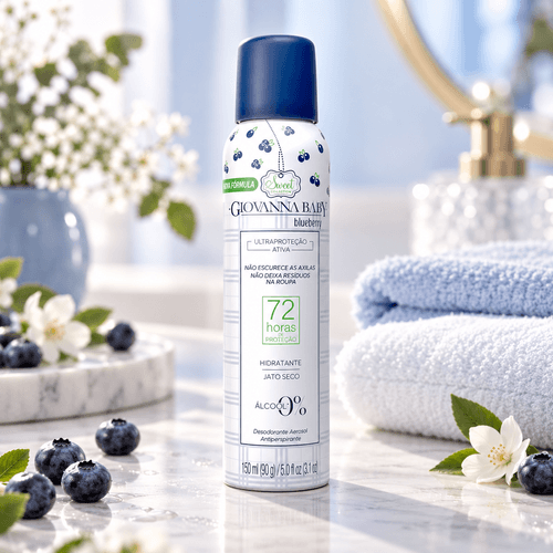 Desodorante Aerosol Feminino Giovanna Baby Blueberry 150ml