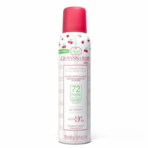 Desodorante Aerosol Feminino Giovanna Baby Cherry 72h 150ml
