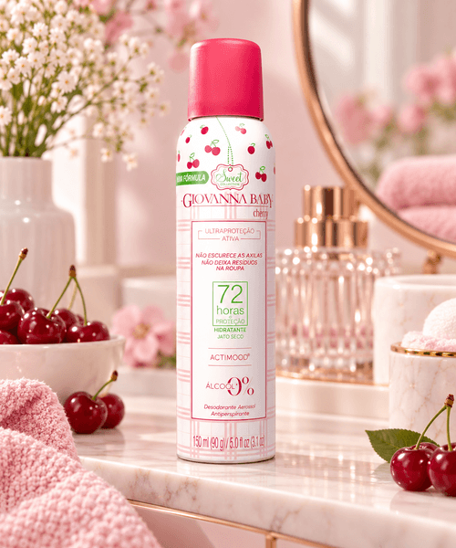 Desodorante Aerosol Feminino Giovanna Baby Cherry 72h 150ml