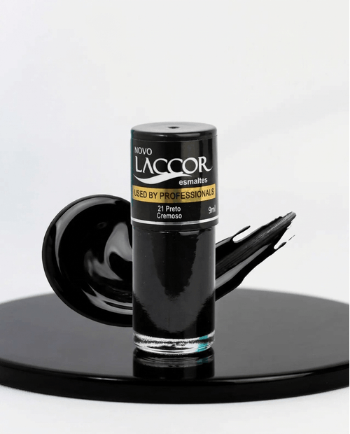 Esmalte Laccor Cremoso Cor Preto 9ml