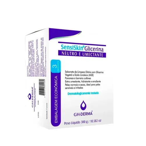 Sabonete em Barra Soul Power GH Glicerina Neutro 3 Unidades 100g