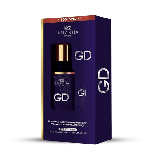 Kit Amakha Paris GD Body Splash 100ml + Perfume 15ml