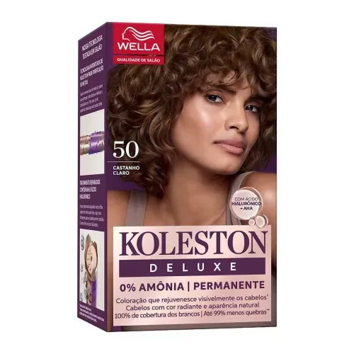 Tintura de Cabelo Wella Koleston Deluxe Cor 5.0 Castanho Claro
