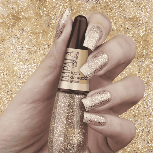 Esmalte Impala Cor Tudo Dourado 7,5ml