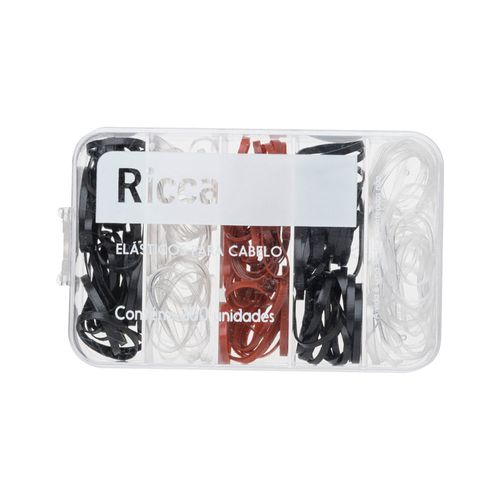 Elásticos de Cabelo Ricca Invisíveis Cor Transparente 200 Unidades