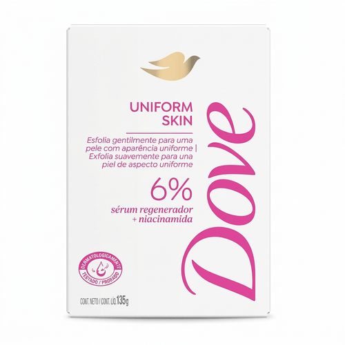 Sabonete em Barra Dove Uniform Skin Sérum Regeneração + Niacinamida 135g