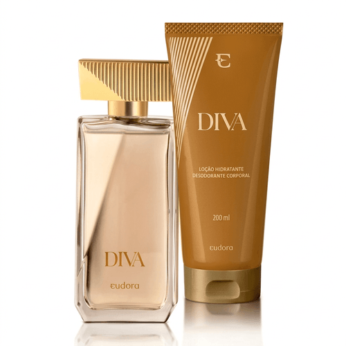 Kit Eudora Diva Supreme Deo Colônia 100ml + Loção Hidratante 200ml