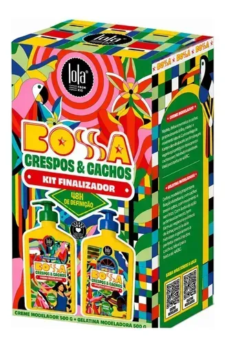 Kit Lola Bossa Crespos e Cachos Gelatina 500g + Creme Modelador 500g