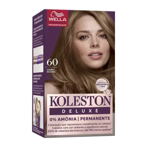 Tintura de Cabelo Wella Koleston Cor 6.0 Louro Escuro