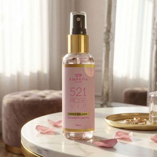 Kit Amakha Vip Rose Body Splash 100ml + Perfume 15ml