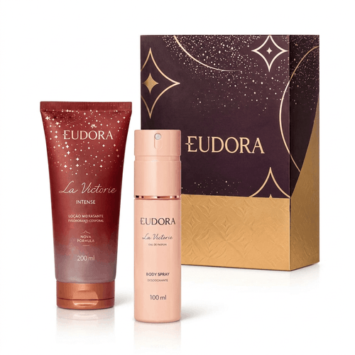 Kit Eudora La Victorie Intense Body Spray 100ml + Sabonete Líquido 200ml