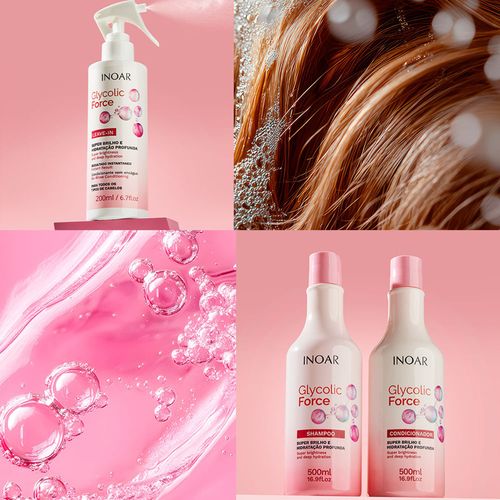 Kit Inoar Glycolic Shampoo 500ml + Condicionador 500ml