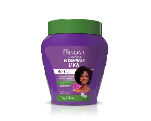 Máscara Capilar Inoar Poder das Vitaminas Uva 1kg